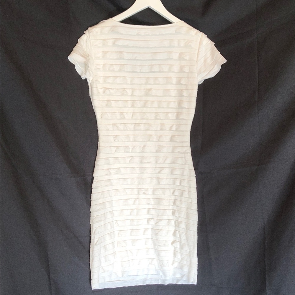 Max Studio Cream Textured Mini Dress - Picture 3 of 4